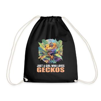 Geckos Gecko - Turnbeutel - Schwarz - Vorne