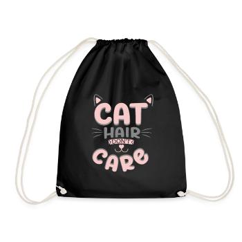 Les poils de chat s’en fichent, Cadeau Amoureux des chats - Sac de sport léger - noir - Devant