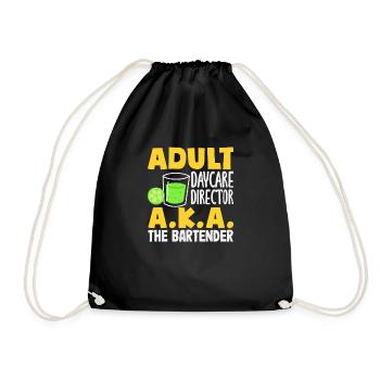 Lustiger Barkeeper Spruch Barkeeper Geschenk - Turnbeutel - Schwarz - Vorne