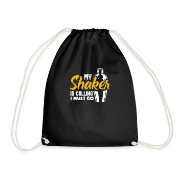 Funny Bartender Saying Bartender Gift - Drawstring Bag - black - Front