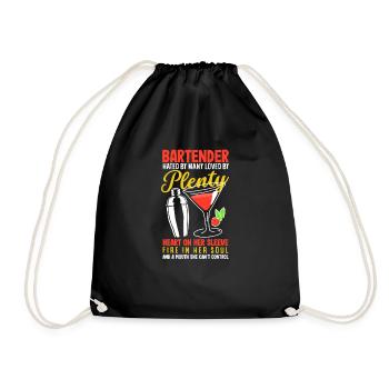 Funny Bartender Saying Bartender Gift - Drawstring Bag - black - Front