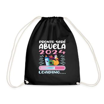 Grandma 2024-to-be Grandma 2024 Loading - Drawstring Bag - black - Front