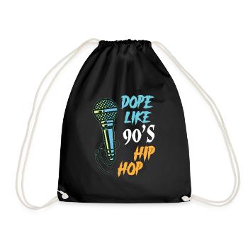 Hip Hop Mikrofon - Turnbeutel - Schwarz - Vorne
