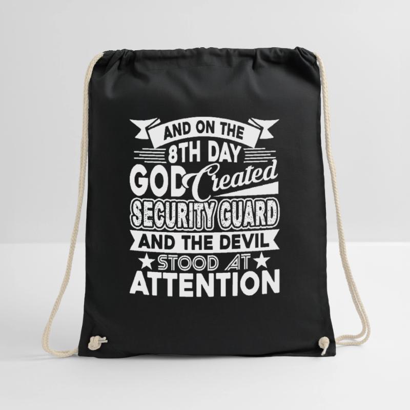 Security Guard God Created Security Guard Drawstring Bag