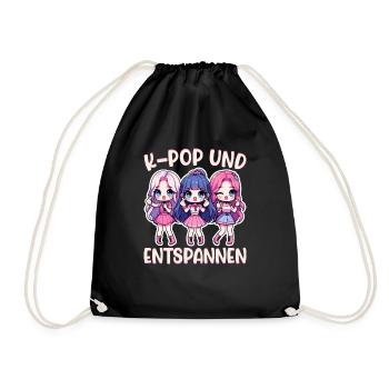 K-Pop Musique coréenne Kpop Fans Kdrama - Sac de sport léger - noir - Devant