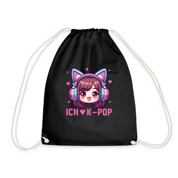 K-Pop Musique coréenne Kpop Fans Kdrama - Sac de sport léger - noir - Devant
