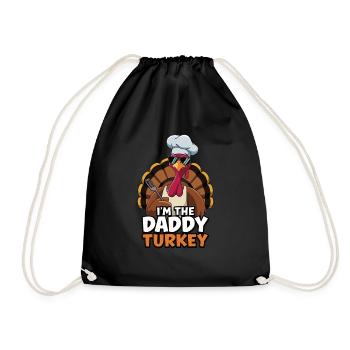 Papa Dinde Thanksgiving - Sac de sport léger - noir - Devant