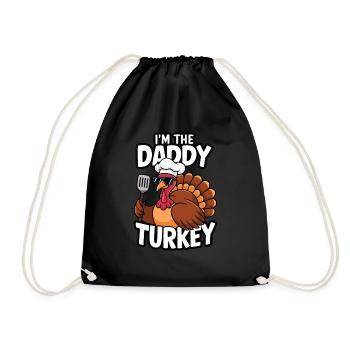 Papa Dinde Thanksgiving - Sac de sport léger - noir - Devant