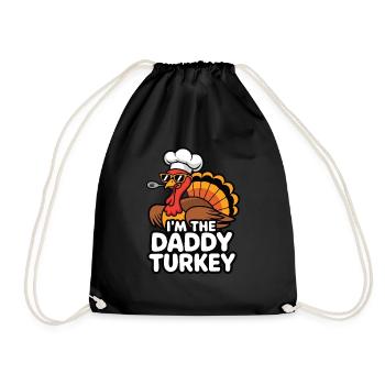 Papa Dinde Thanksgiving - Sac de sport léger - noir - Devant