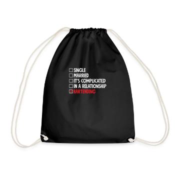 Lustiger Barkeeper Spruch Barkeeper Geschenk - Turnbeutel - Schwarz - Vorne