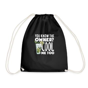 Funny Bartender Saying Bartender Gift - Drawstring Bag - black - Front