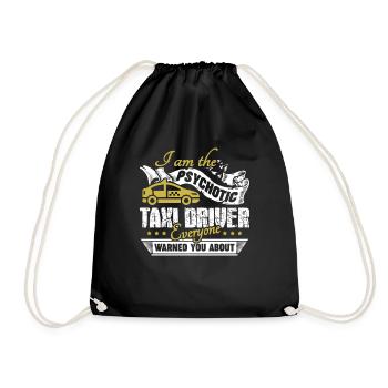 Taxi Driver Psychotic Taxi Driver - Drawstring Bag - black - Front