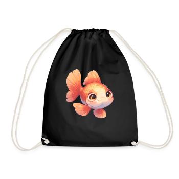 poisson rouge - Sac de sport léger - noir - Devant