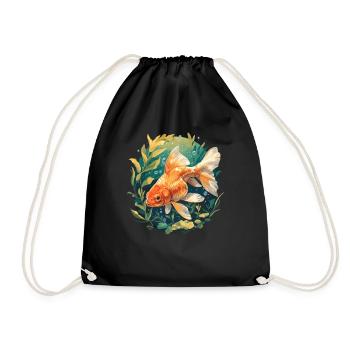 poisson rouge - Sac de sport léger - noir - Devant
