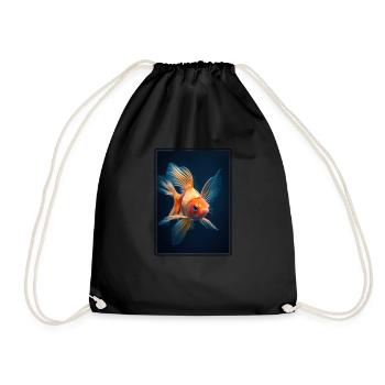 poisson rouge - Sac de sport léger - noir - Devant