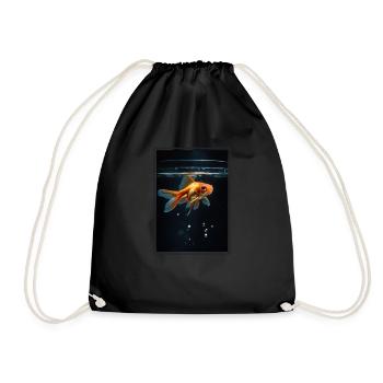 poisson rouge - Sac de sport léger - noir - Devant