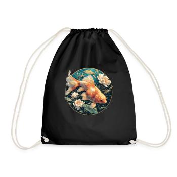 poisson rouge - Sac de sport léger - noir - Devant