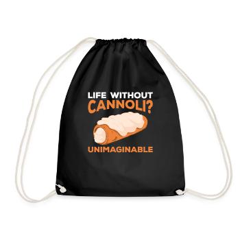Cannoli Cannolo - Drawstring Bag - black - Front