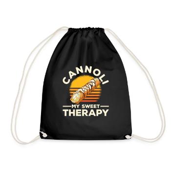 Cannoli Cannolo - Drawstring Bag - black - Front