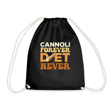 Cannoli Cannolo - Drawstring Bag - black - Front