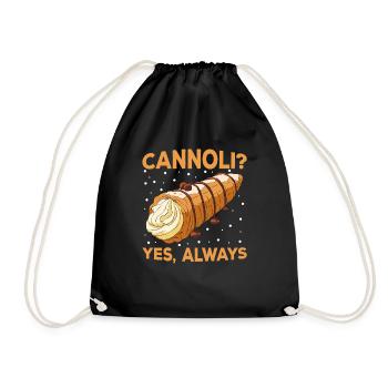 Cannoli Cannolo - Drawstring Bag - black - Front