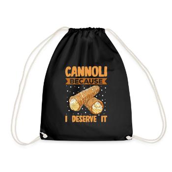 Cannoli Cannolo - Drawstring Bag - black - Front