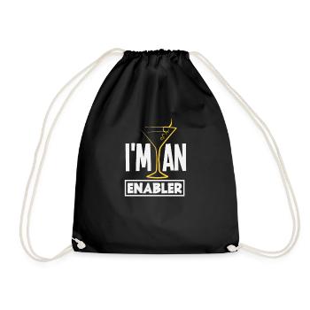 Lustiger Barkeeper Spruch Barkeeper Geschenk - Turnbeutel - Schwarz - Vorne