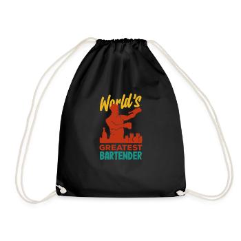 Lustiger Barkeeper Spruch Barkeeper Geschenk - Turnbeutel - Schwarz - Vorne