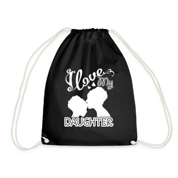 I Love My Daughter - Drawstring Bag - black - Front