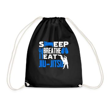 Jiu Jitsu Sleep Eat Jiu Jitsu - Drawstring Bag - black - Front
