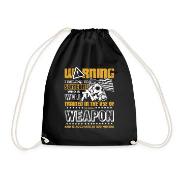 Veteran I Belong To A Veteran - Drawstring Bag - black - Front