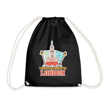 I Left My Heart In London - Drawstring Bag - black - Front