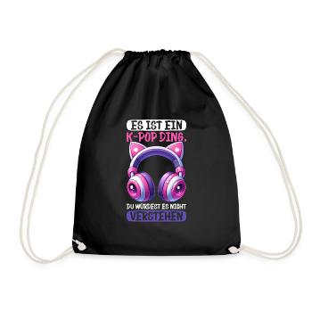 K-Pop Koreanischer Musik Kpop Fans Kdrama - Turnbeutel - Schwarz - Vorne