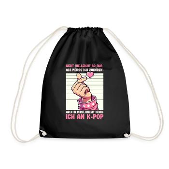K-Pop Musique coréenne Kpop Fans Kdrama - Sac de sport léger - noir - Devant
