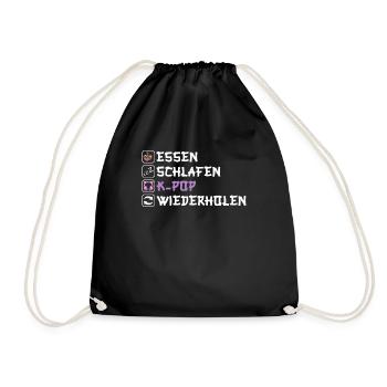 K-Pop Koreanischer Musik Kpop Fans Kdrama - Turnbeutel - Schwarz - Vorne