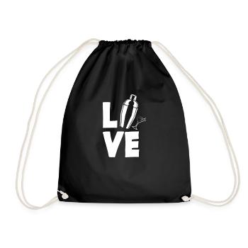 Lustiger Barkeeper Spruch Barkeeper Geschenk - Turnbeutel - Schwarz - Vorne