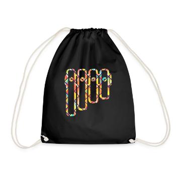 Vibraphone Geometric - Drawstring Bag - black - Front