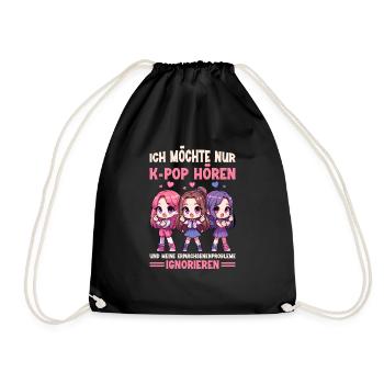 K-Pop Koreanischer Musik Kpop Fans Kdrama - Turnbeutel - Schwarz - Vorne
