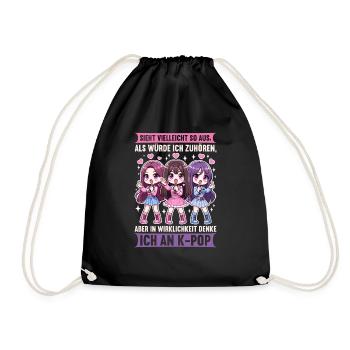 K-Pop Koreanischer Musik Kpop Fans Kdrama - Turnbeutel - Schwarz - Vorne