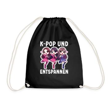 K-Pop Musique coréenne Kpop Fans Kdrama - Sac de sport léger - noir - Devant