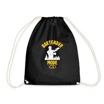 Funny Bartender Saying Bartender Gift - Drawstring Bag - black - Front