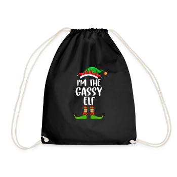 I’m The Gassy Elf Chemise Assortie Noël en famille - Sac de sport léger - noir - Devant