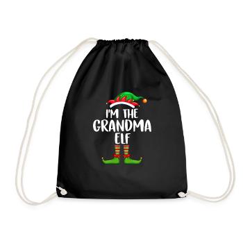 Je suis la grand-mère elfe chemise assortie famille - Sac de sport léger - noir - Devant