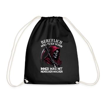 Sarcastique Grande Faucheuse Humour noir Noir - Sac de sport léger - noir - Devant