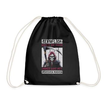 Sarcastique Grande Faucheuse Humour noir Noir - Sac de sport léger - noir - Devant