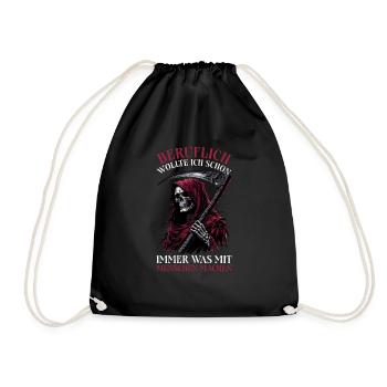 Sarcastique Grande Faucheuse Humour noir Noir - Sac de sport léger - noir - Devant