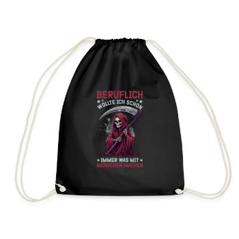 Sarcastique Grande Faucheuse Humour noir Noir - Sac de sport léger - noir - Devant