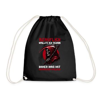 Sarcastique Grande Faucheuse Humour noir Noir - Sac de sport léger - noir - Devant