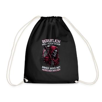 Sarcastique Grande Faucheuse Humour noir Noir - Sac de sport léger - noir - Devant