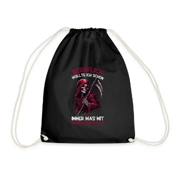Sarcastique Grande Faucheuse Humour noir Noir - Sac de sport léger - noir - Devant